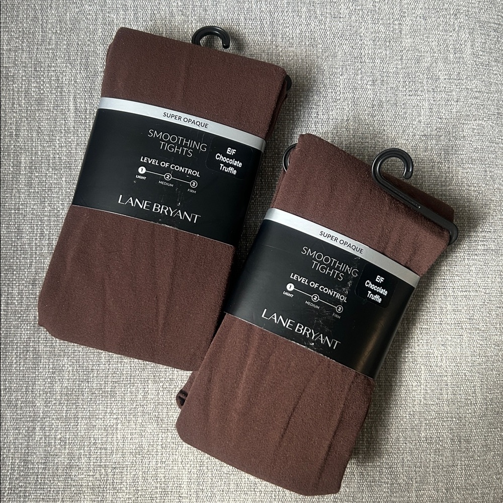 Size E/F Lane Bryant Chocolate Truffle Smoothing Tights Super Opaque USA Made